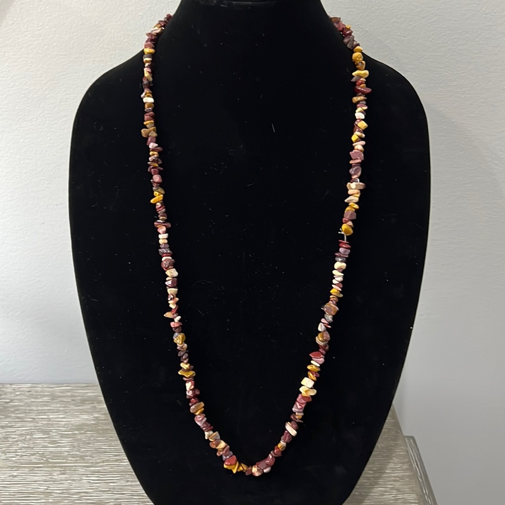 Boho Chip Bead Stone Necklace